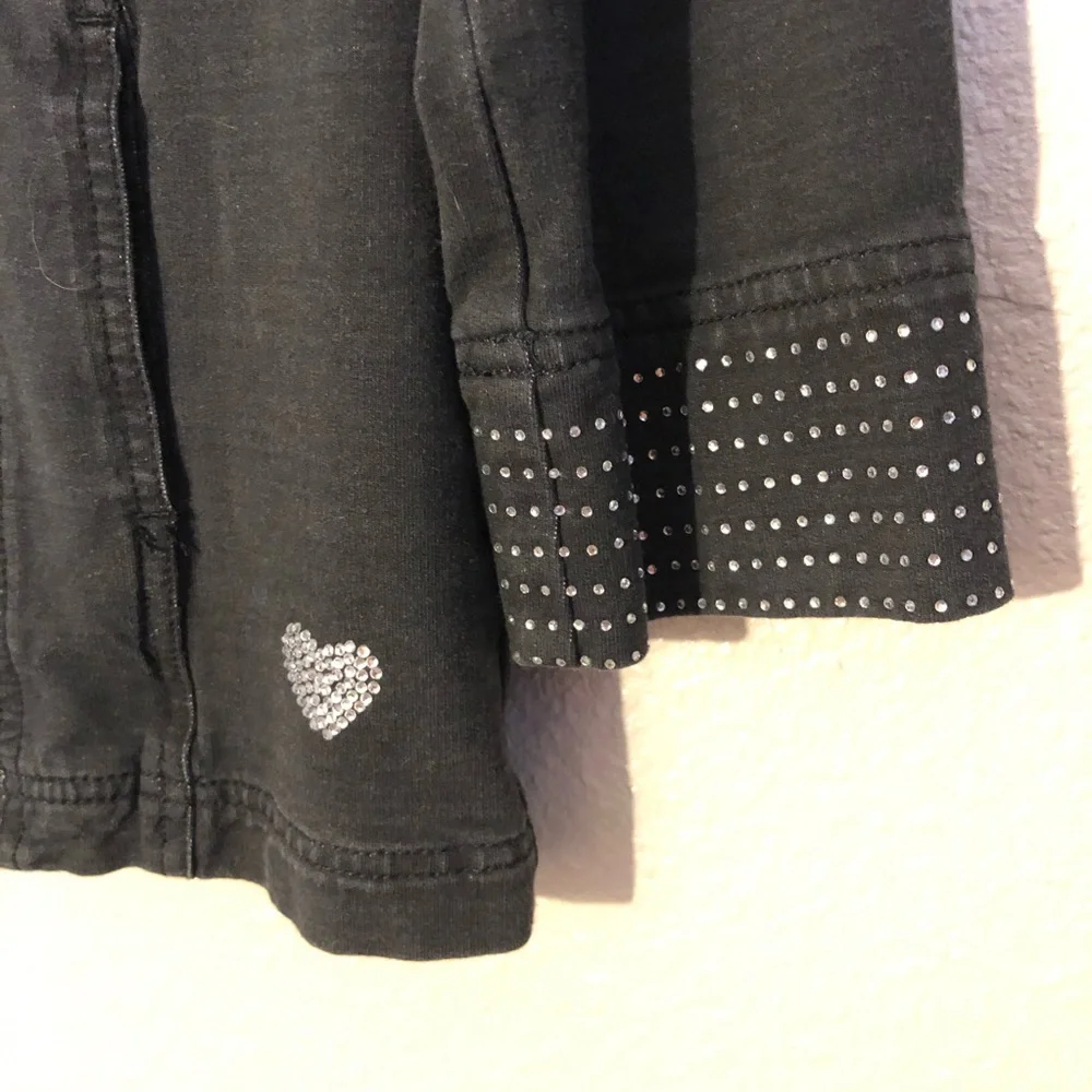 Black Stretch Denim Jacket Coat by Dream Jeannes - Picture 2 of 5